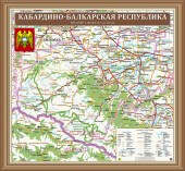 Кабардино-Балкарская Республика. Настенная карта.